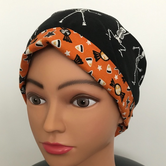 Scrub CAP/HAT *Reversible *Long Ties *Halloween - Picture 9 of 16